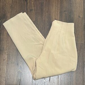 Zara Light Beige Trousers with Tie Waist